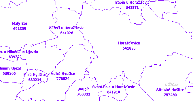Katastrální mapa Horažďovice