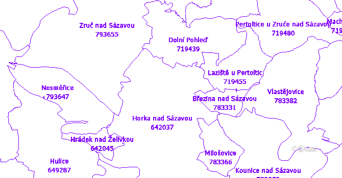 Katastrální mapa Horka II