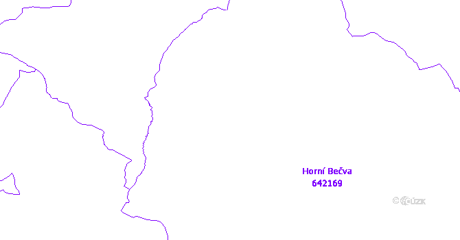 Katastrální mapa Horní Bečva