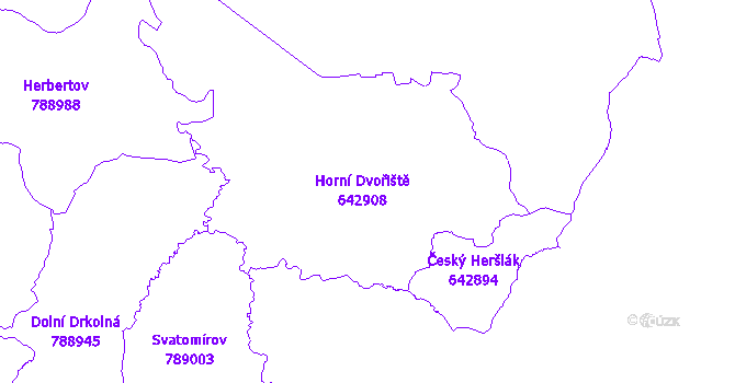 Katastrální mapa Horní Dvořiště