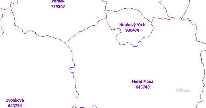 Katastrální mapa Horní Planá