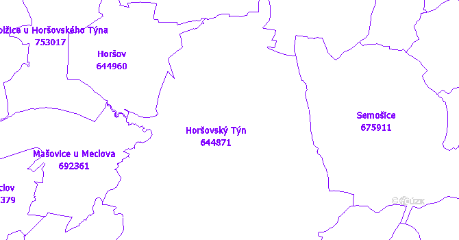 Katastrální mapa Horšovský Týn