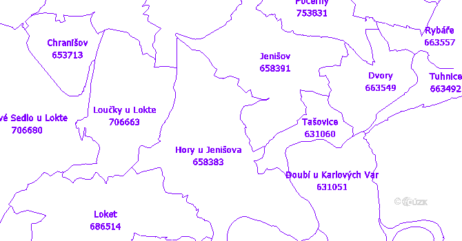 Katastrální mapa Hory