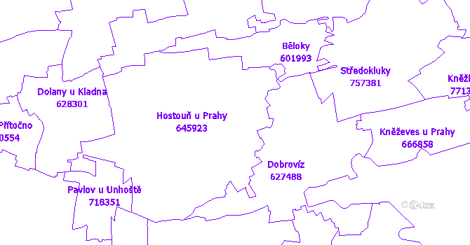 Katastrální mapa Hostouň