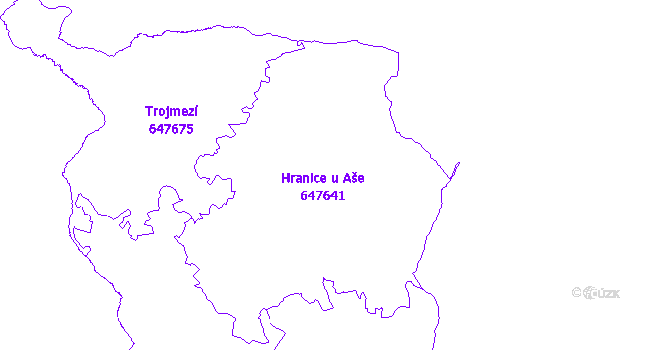 Katastrální mapa Hranice