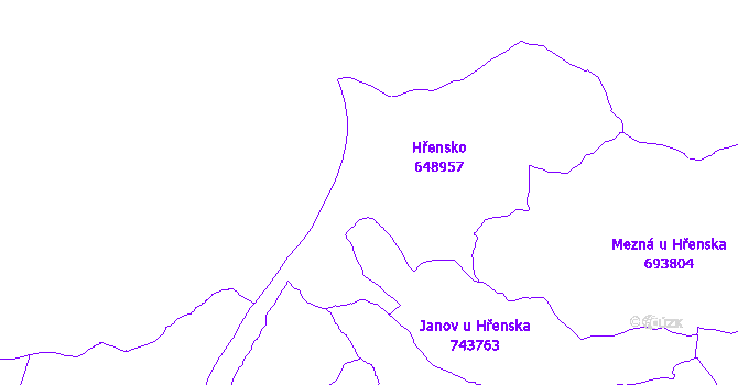 Katastrální mapa Hřensko