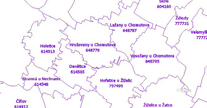 Katastrální mapa Hrušovany