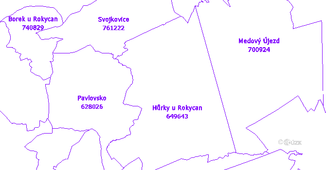 Katastrální mapa Hůrky