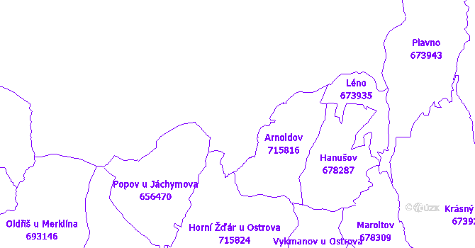 Katastrální mapa Jáchymov