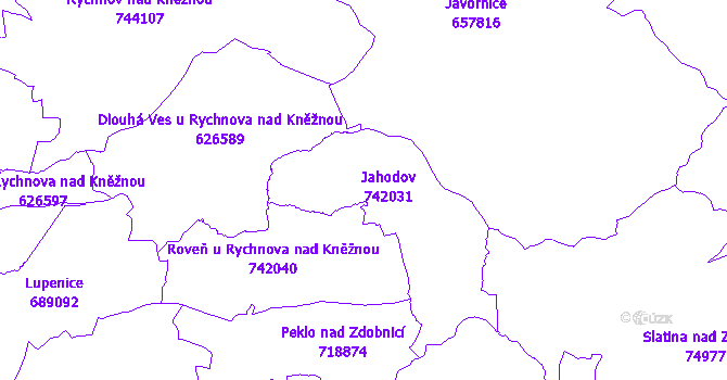 Katastrální mapa Jahodov
