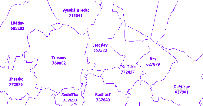Katastrální mapa Jaroslav