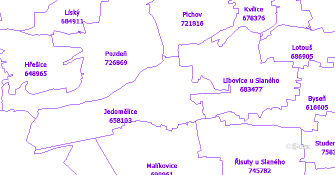 Katastrální mapa Jedomělice