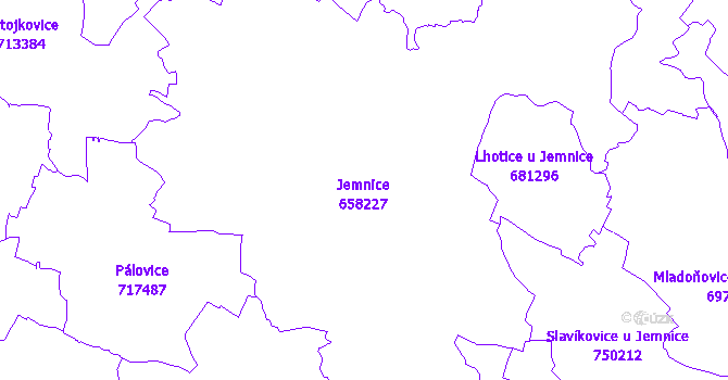 Katastrální mapa Jemnice