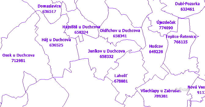 Katastrální mapa Jeníkov