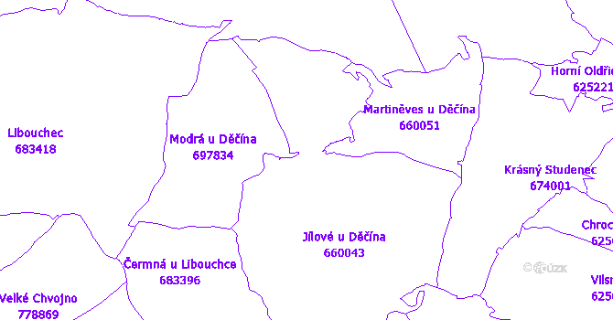 Katastrální mapa Jílové