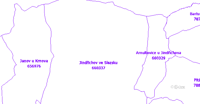 Katastrální mapa Jindřichov