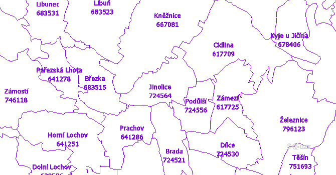 Katastrální mapa Jinolice