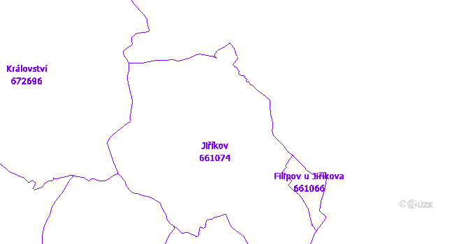Katastrální mapa Jiříkov