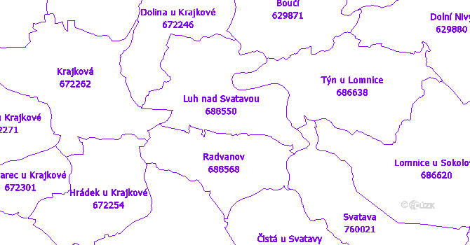 Katastrální mapa Josefov