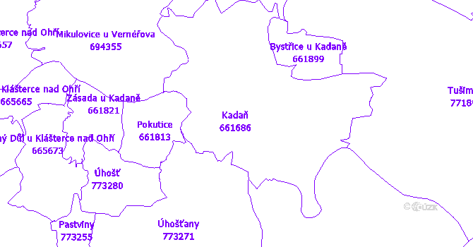 Katastrální mapa Kadaň