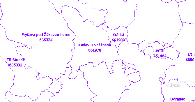 Katastrální mapa Kadov