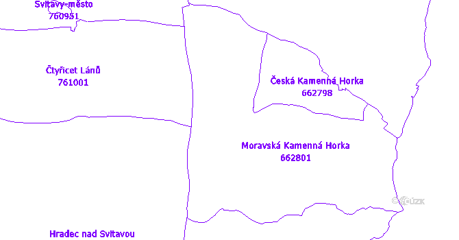 Katastrální mapa Kamenná Horka