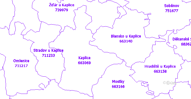 Katastrální mapa Kaplice