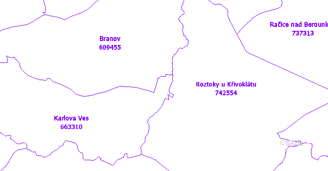 Katastrální mapa Karlova Ves