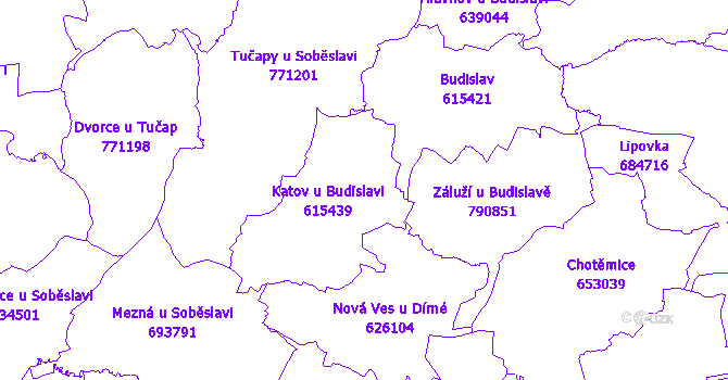 Katastrální mapa Katov
