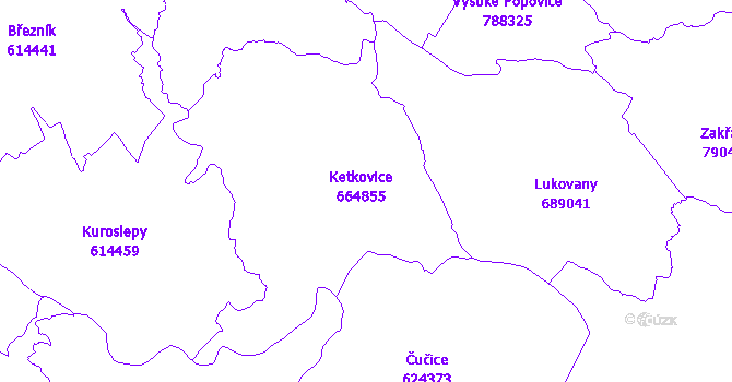Katastrální mapa Ketkovice
