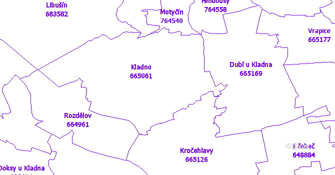 Katastrální mapa Kladno