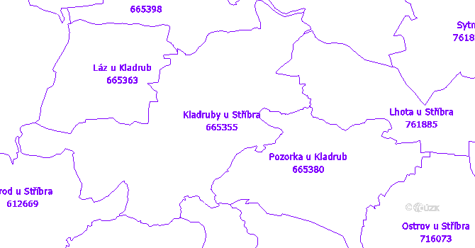 Katastrální mapa Kladruby