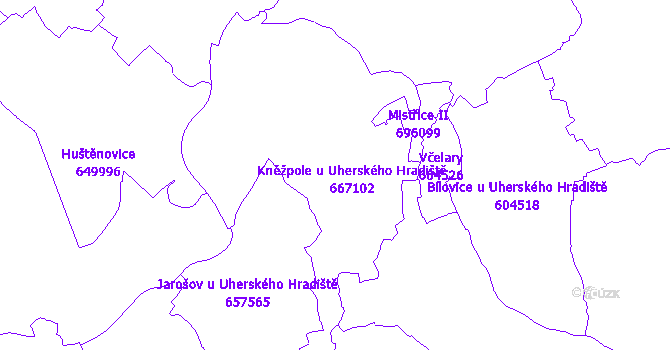 Katastrální mapa Kněžpole