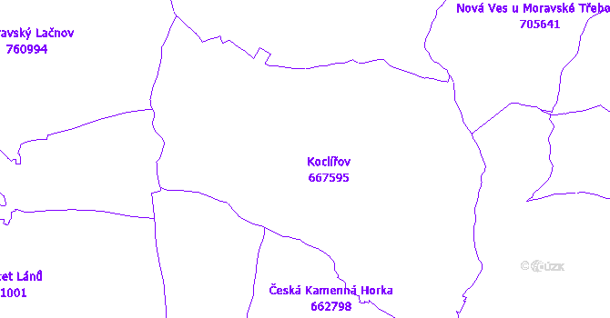 Katastrální mapa Koclířov