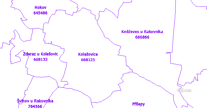 Katastrální mapa Kolešovice