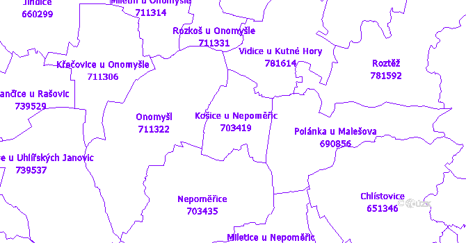 Katastrální mapa Košice