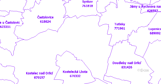 Katastrální mapa Kostelec nad Orlicí