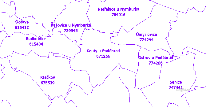 Katastrální mapa Kouty