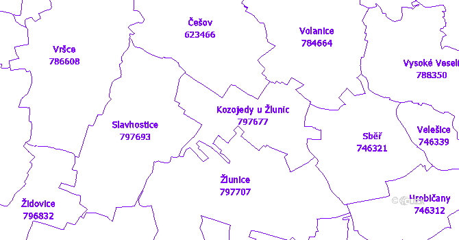 Katastrální mapa Kozojedy