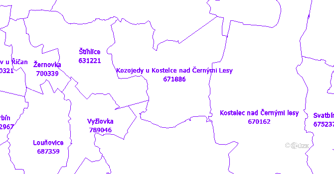 Katastrální mapa Kozojedy