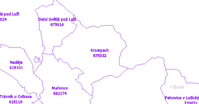 Katastrální mapa Krompach
