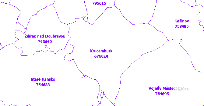 Katastrální mapa Krucemburk
