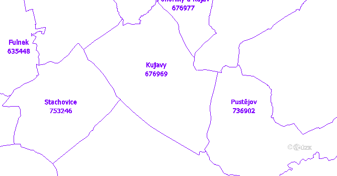 Katastrální mapa Kujavy