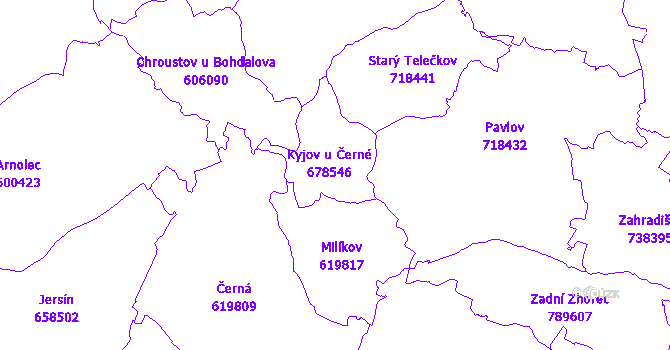 Katastrální mapa Kyjov