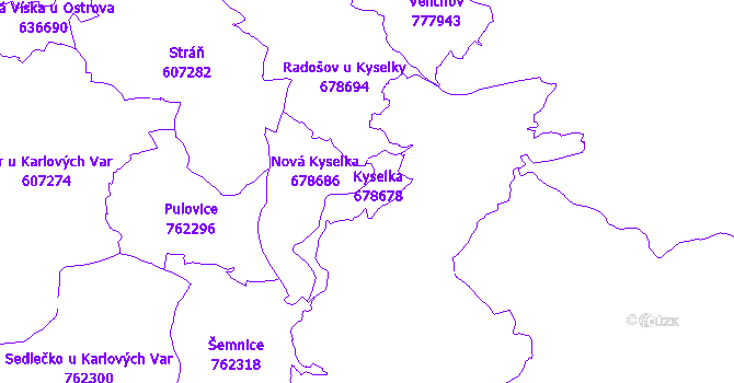 Katastrální mapa Kyselka