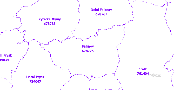Katastrální mapa Kytlice