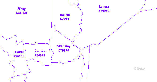 Katastrální mapa Lenora