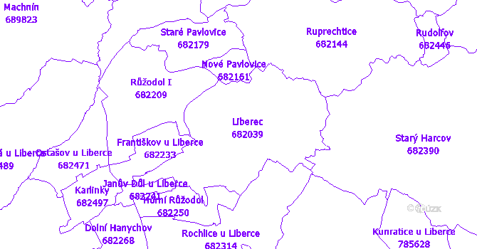 Katastrální mapa Liberec