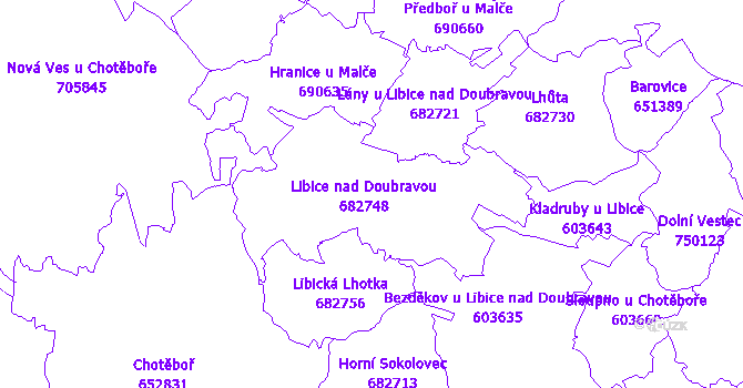 Katastrální mapa Libice nad Doubravou