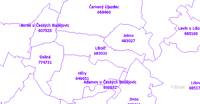 Katastrální mapa Libníč
